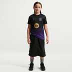 Barcelona 2026/27 away kids jersey - front on model