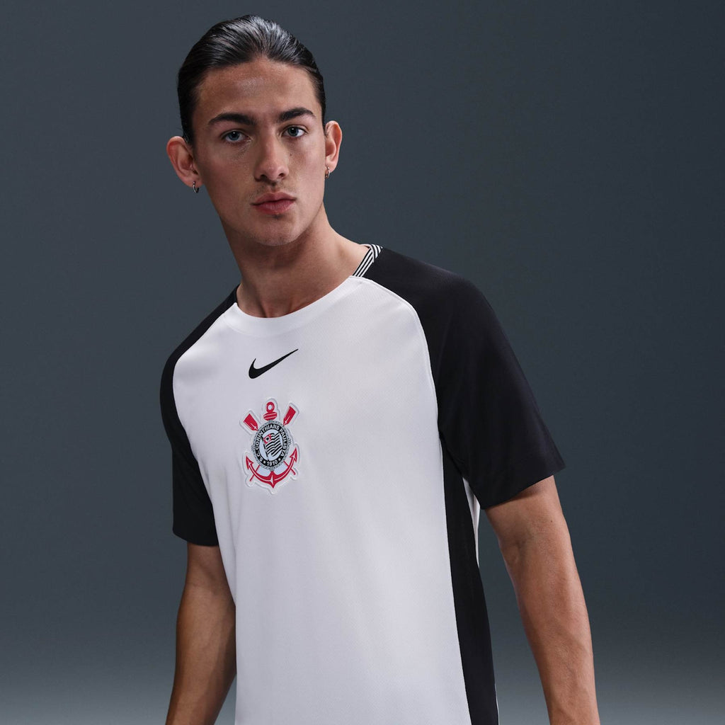 Corinthians 2025/26 Home Jersey - front view on model, close-up