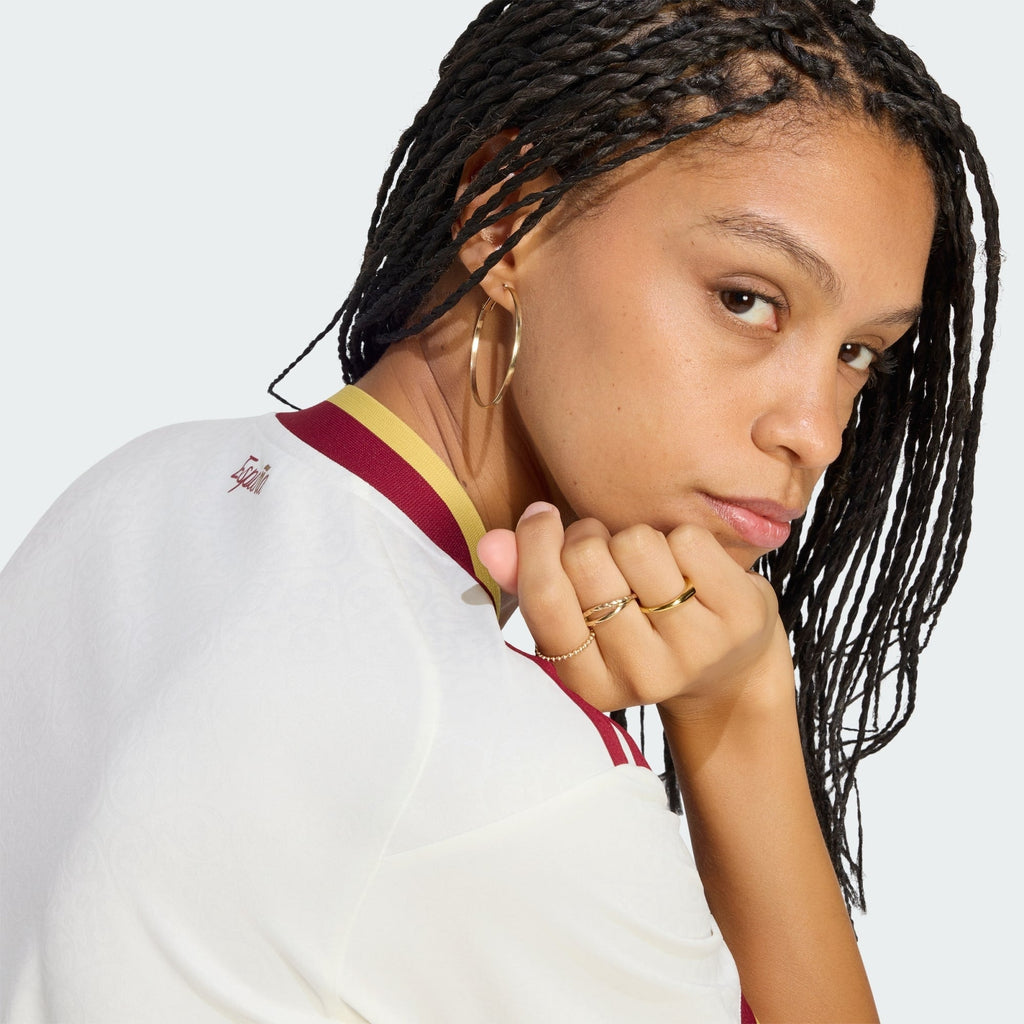 Spain 2026 world cup champions women's away jersey - front on model