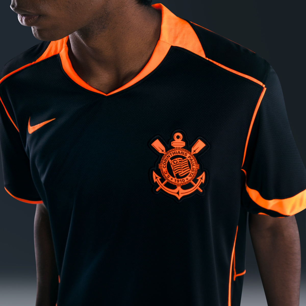 Corinthians 2025/26 Third Jersey - front and chest detail on model