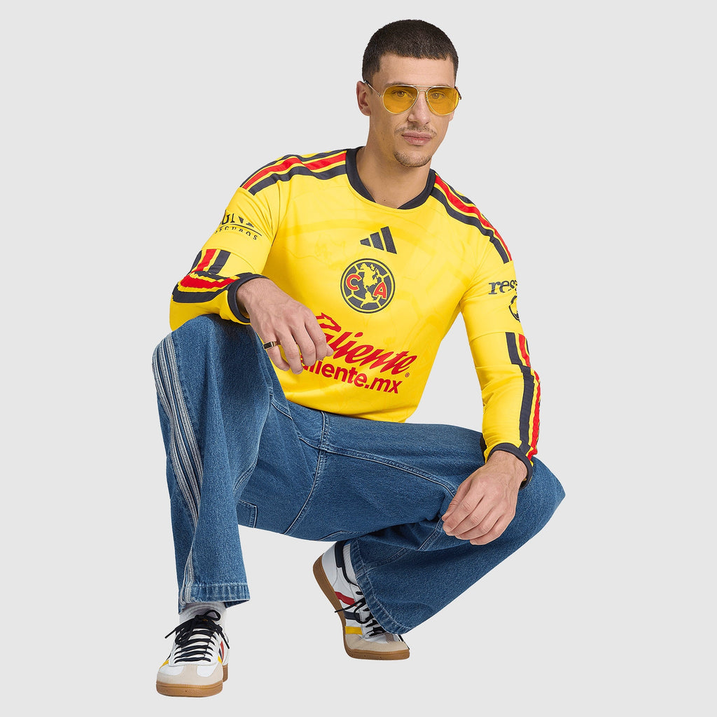 Club america 202026/27 home long-sleeve jersey - front on model