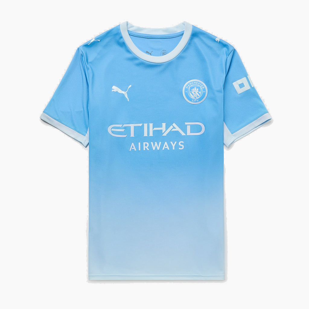 Manchester city 2026/27 home kids kit - front studio view