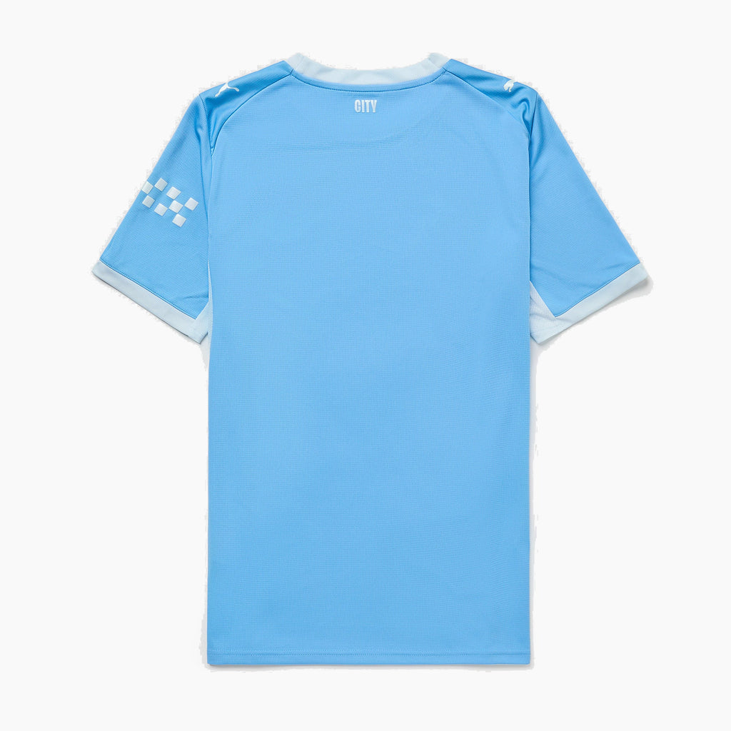 Manchester city 2026/27 home kids kit - back studio view
