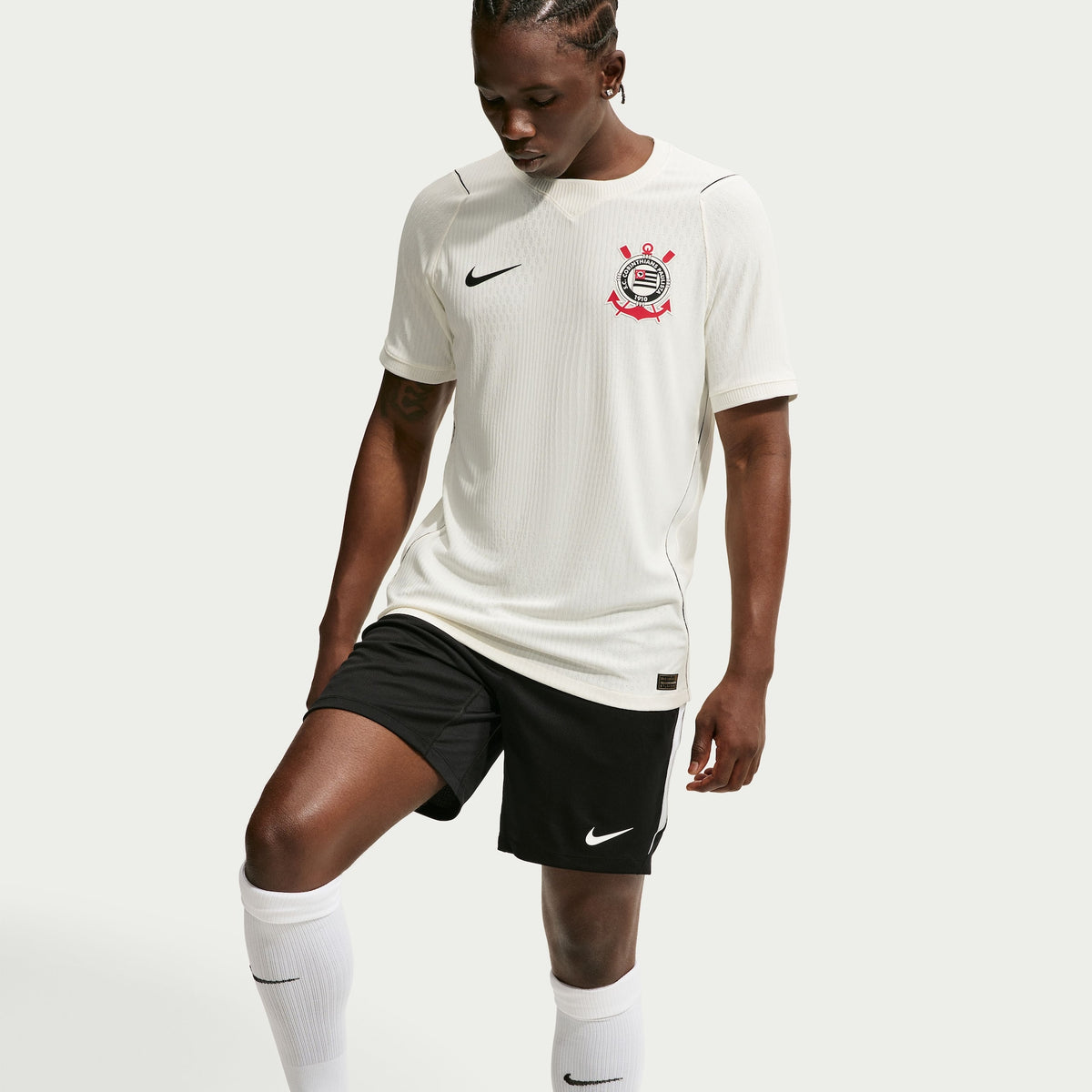 Corinthians 2026/27 Home Player Jersey - seated front view on model