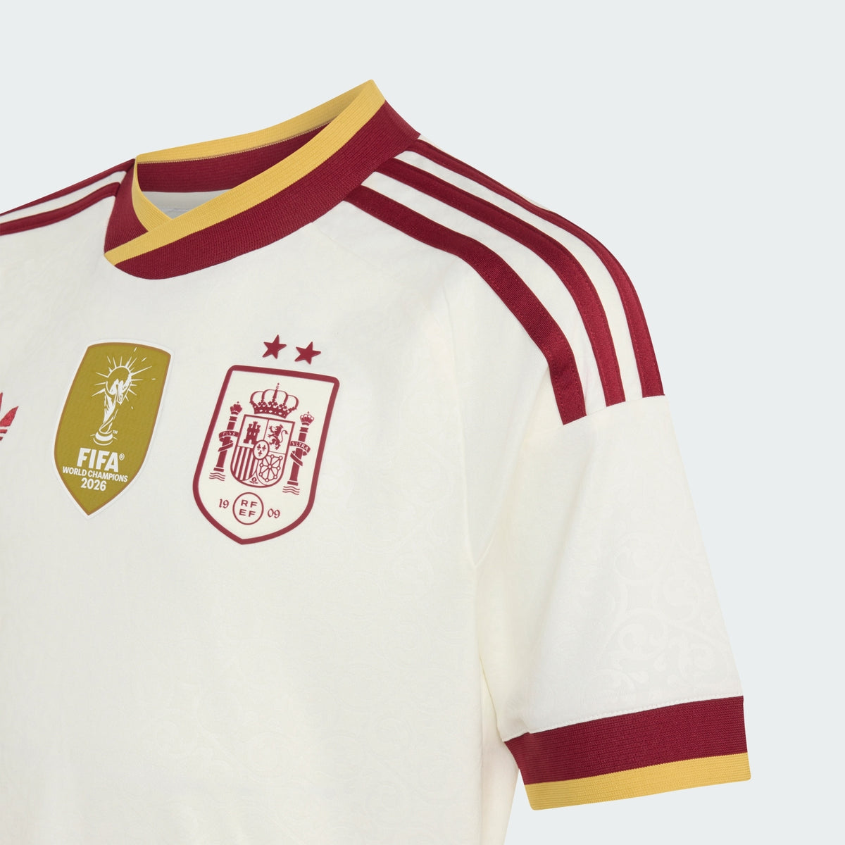 Spain 2026 world cup champions kids away kit - chest detail