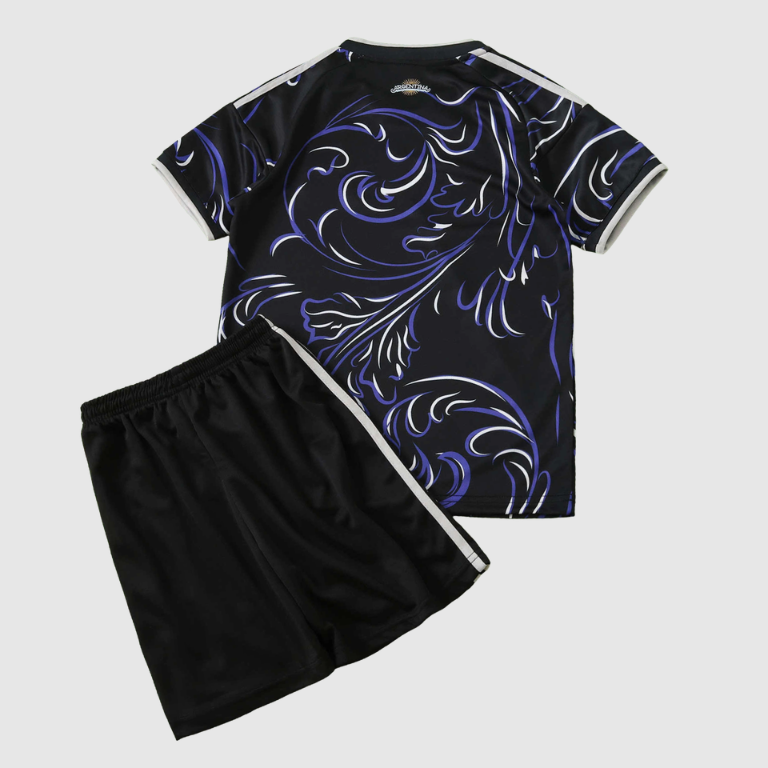 Argentina Kids Away Jersey 2026 World Cup — shirt and shorts back