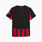 AC Milan 2025/26 Home soccer jersey - isolated back view
