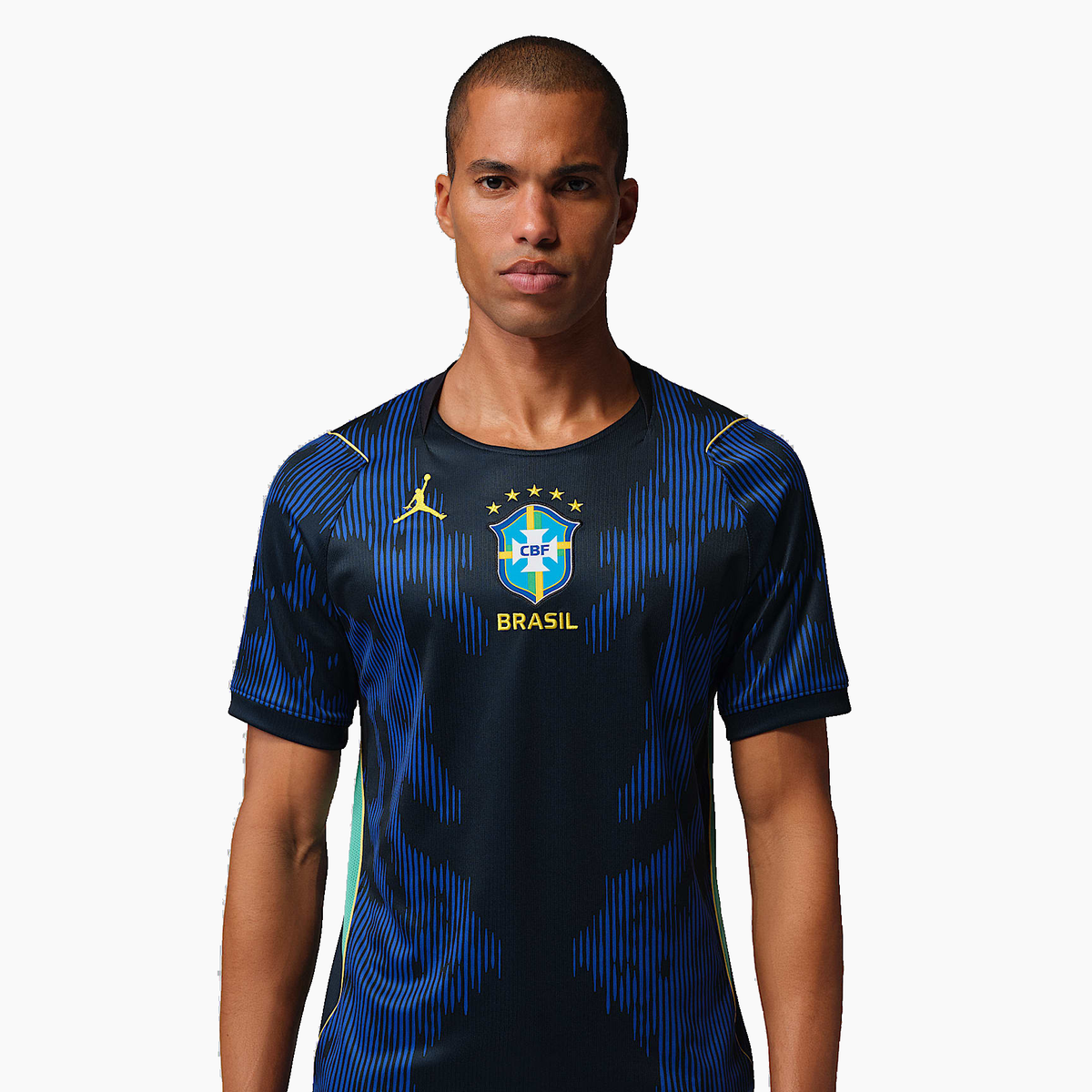 Brazil 2026 Away soccer jersey - front view on model