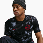 Canada 2026 Away soccer jersey - three-quarter seated view on model