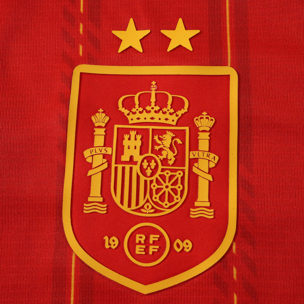 Spain 2026 World Cup Champions Kids Home Kit — crest detail
