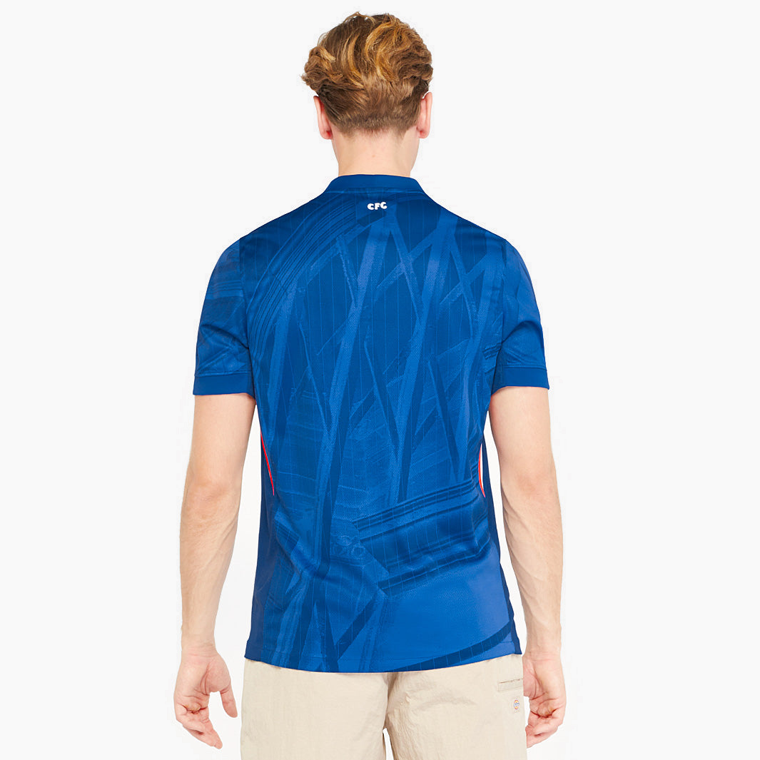 Chelsea 2025/26 Home soccer jersey - back view on model