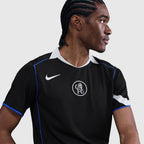 Chelsea 2025/26 Third Jersey - worn view and upper chest detail
