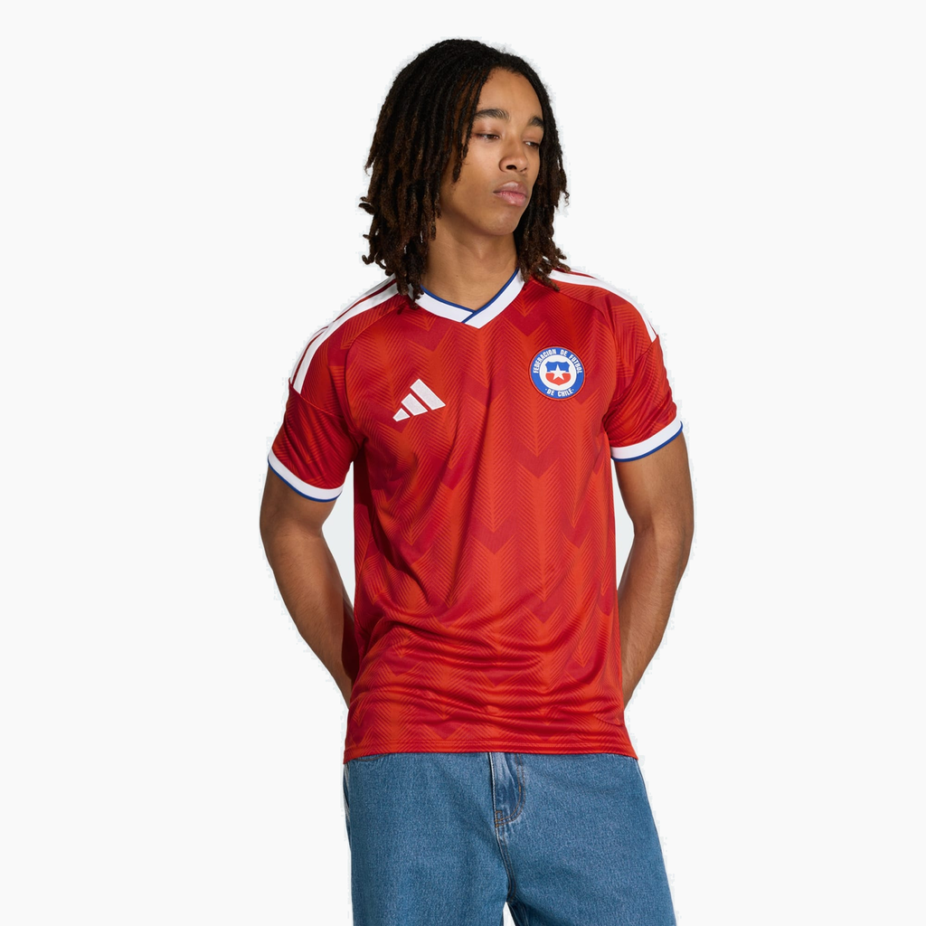 Chile 2026 Home soccer jersey - front view on model