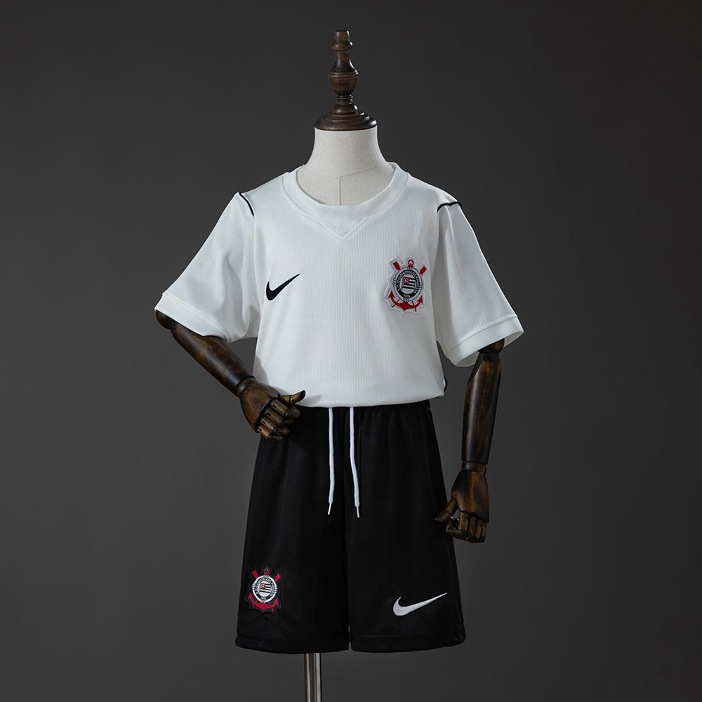 Corinthians 2026/27 Home Kids Kit - front view, shirt and shorts