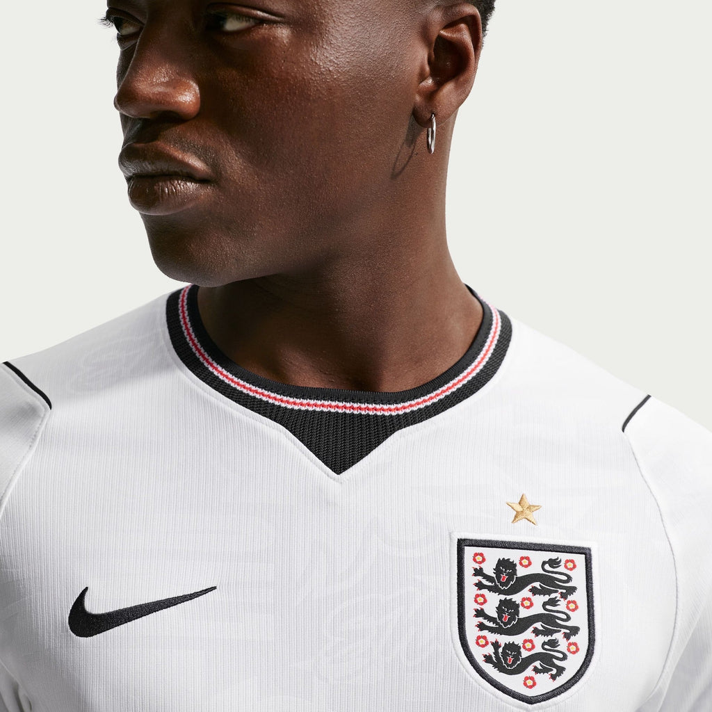 England 2026 Home Jersey - chest and collar detail