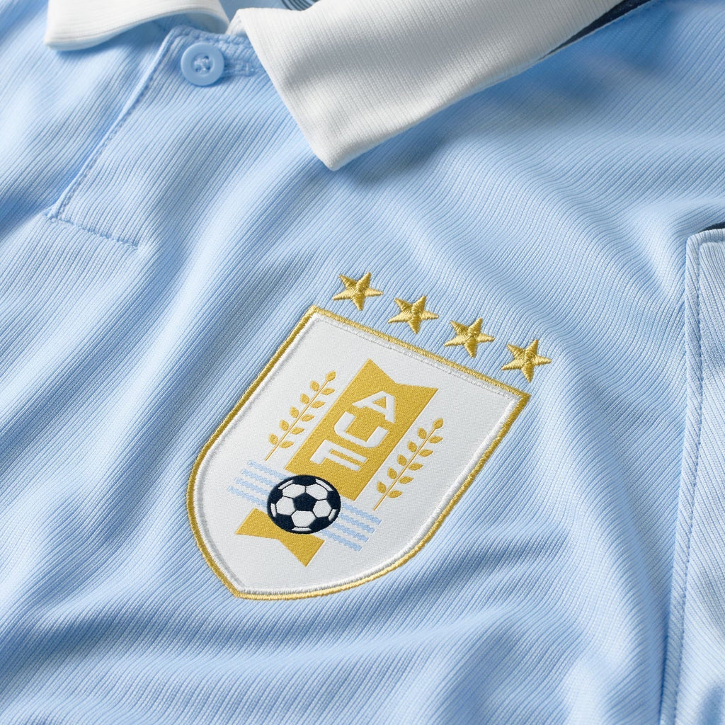 Uruguay 2026 Home Jersey - crest and collar detail