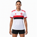 Flamengo 2026/27 women's away jersey — female model cover, AI-assisted studio adaptation