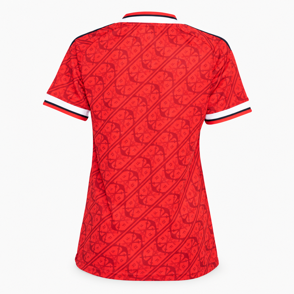 Flamengo 2026/27 women's third jersey — back view, AI-assisted background adaptation