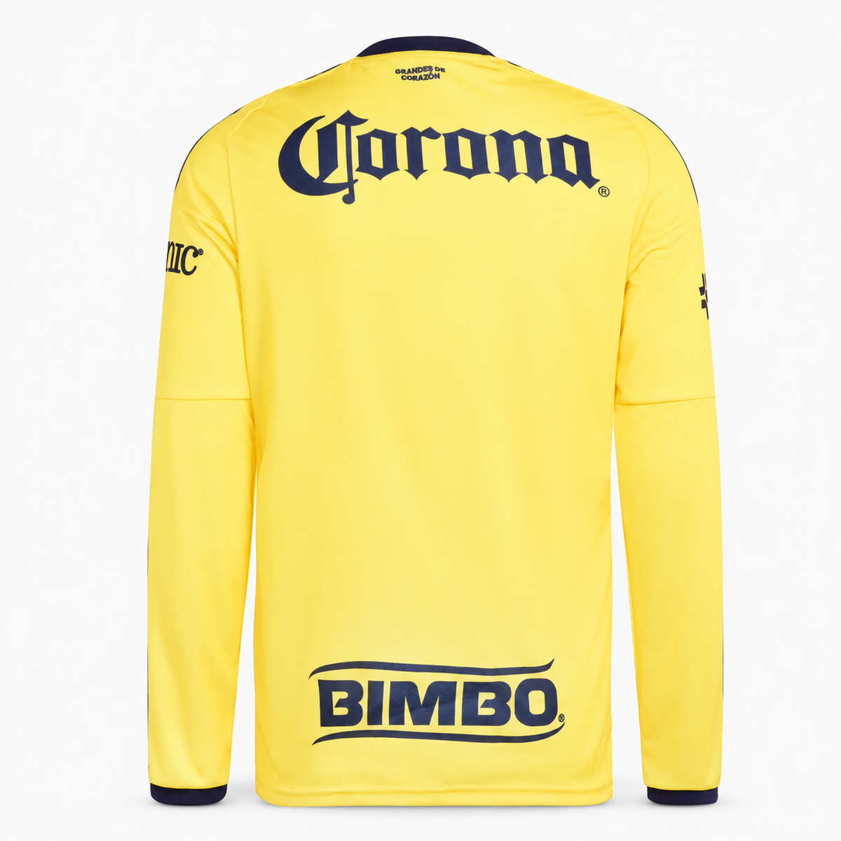 Club América 2026/27 Home Long Sleeve Jersey - back product view; AI-assisted background refinement