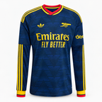 Arsenal 2026/27 Away Long Sleeve Jersey - front product view, AI-assisted background adaptation from official brand reference