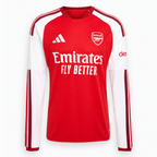 Arsenal 2026/27 Home Long Sleeve Jersey - front product view, AI-assisted background adaptation from official brand reference