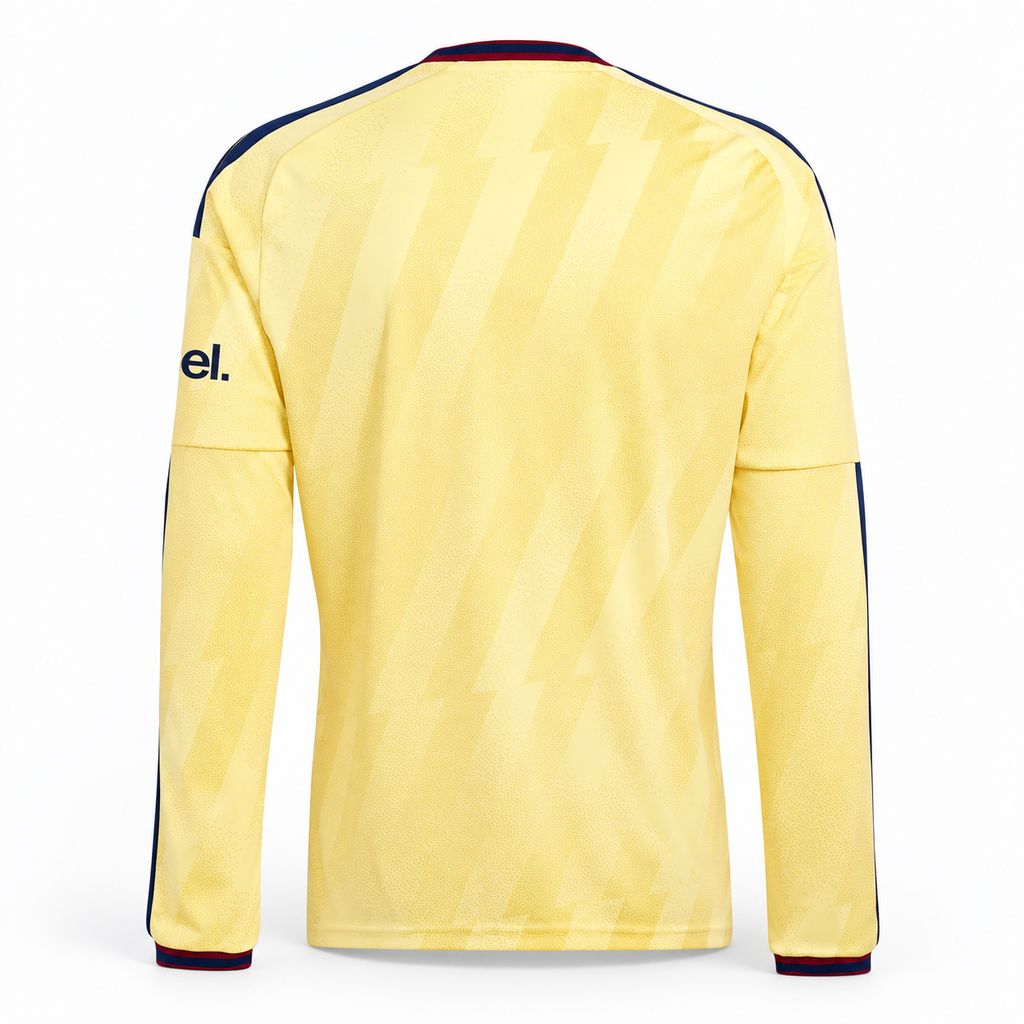 Arsenal 2026/27 Third Long Sleeve Jersey - back product view, AI-assisted background adaptation from official brand reference