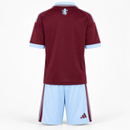 Aston Villa 2026/27 Home Kids Kit — back shirt and shorts