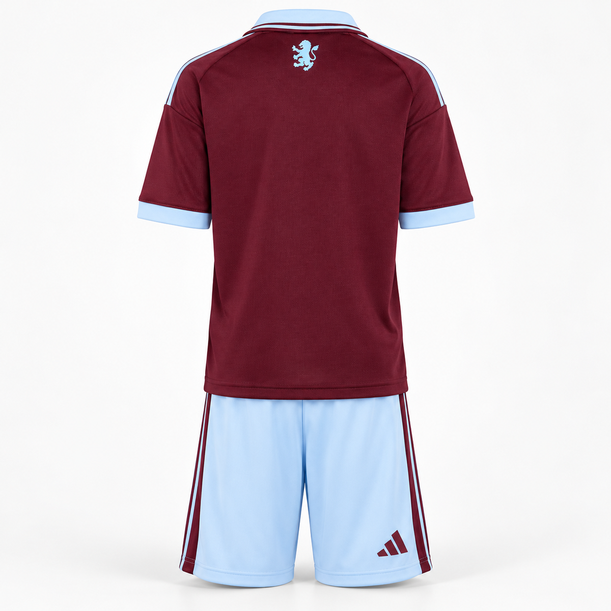 Aston Villa 2026/27 Home Kids Kit — back shirt and shorts