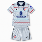 Atlético Madrid 2026/27 Third Kids Kit - shirt and shorts front; AI-assisted studio visualization based on the supplier-verified kit