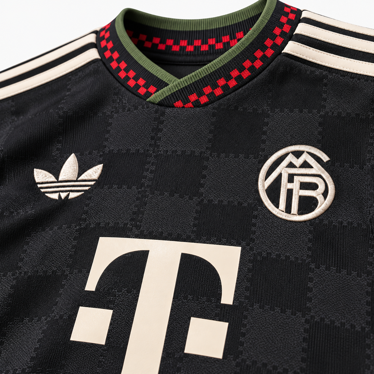 Bayern Munich 2025/26 Third Kids Kit — crest and fabric detail