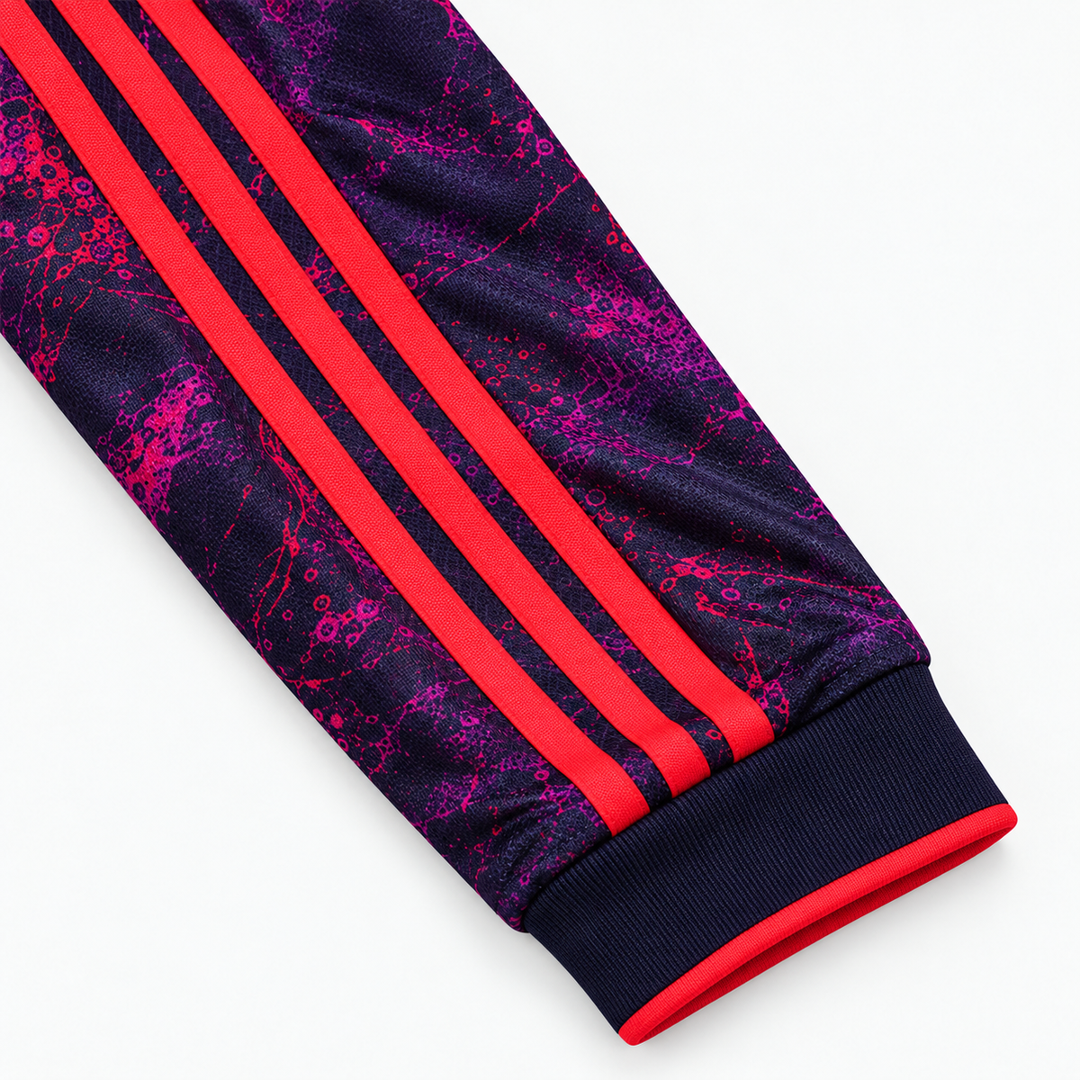 Bayern Munich 2026/27 Third Long Sleeve Jersey - long sleeve and cuff detail; AI-assisted studio image based on supplier-verified fan version