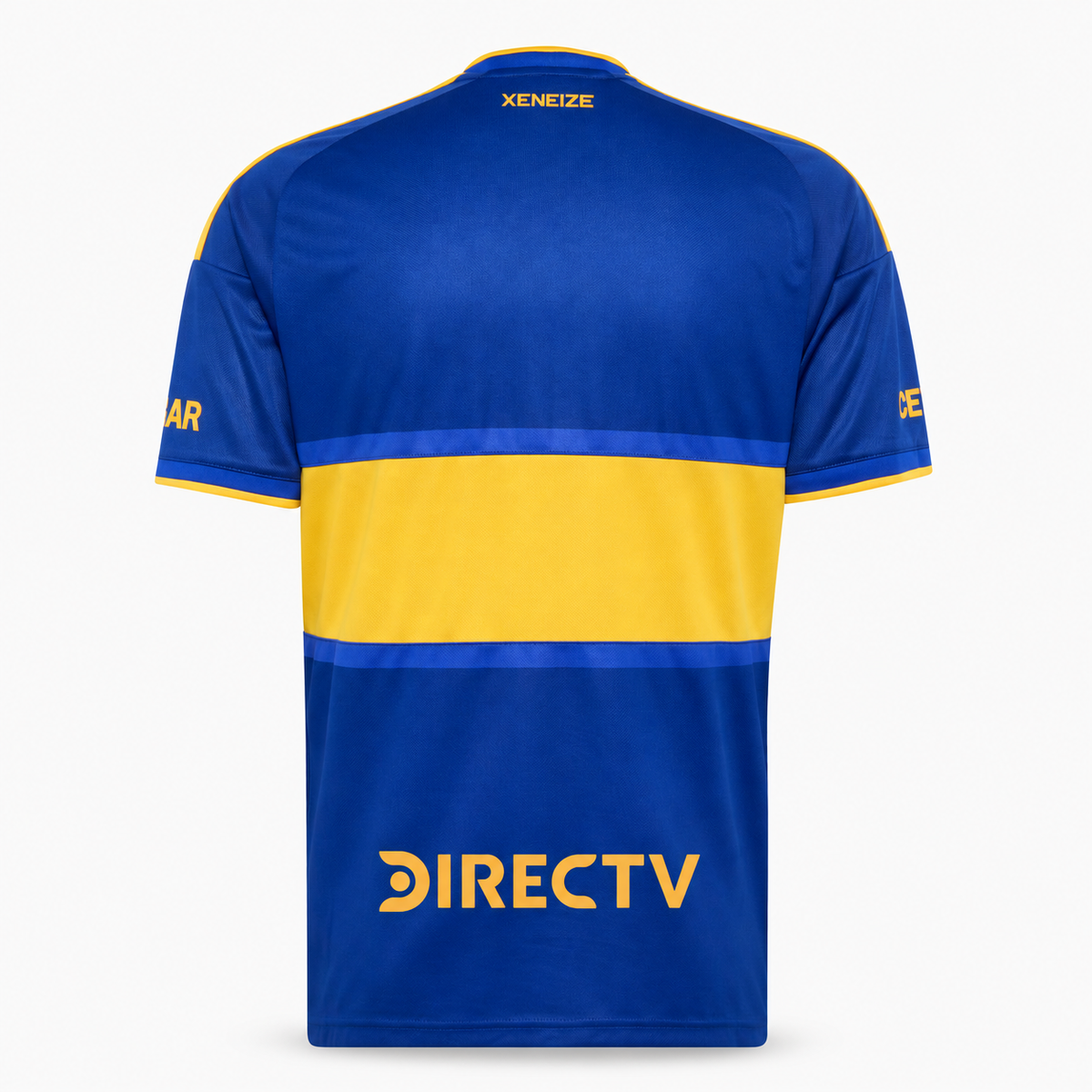 Boca Juniors 2026/27 Home Jersey - back product view with AI-assisted background adaptation from official Adidas KB4380 reference