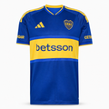 Boca Juniors 2026/27 Home Jersey - front product view with AI-assisted background adaptation from official Adidas KB4380 reference