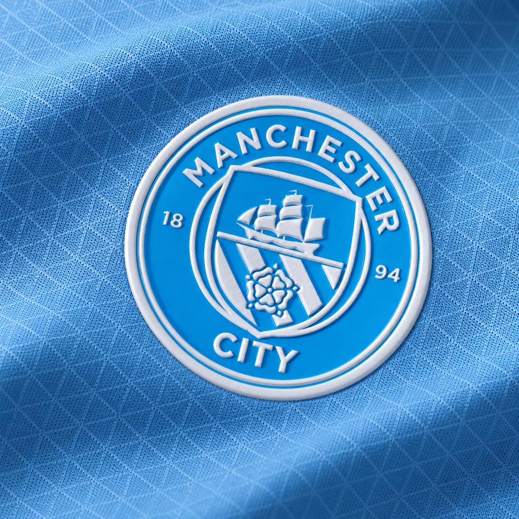Manchester City 2026/27 Home Player Long Sleeve Jersey - crest detail