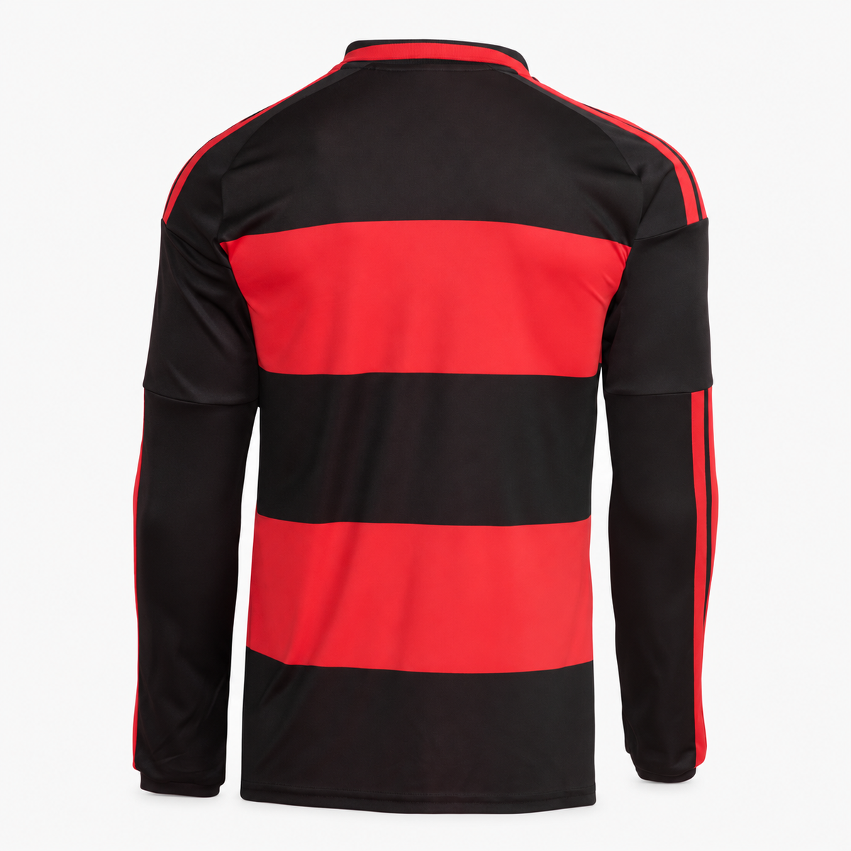 Flamengo 2026/27 Home Long Sleeve Jersey - back product view; AI-assisted studio image based on the supplier-verified garment