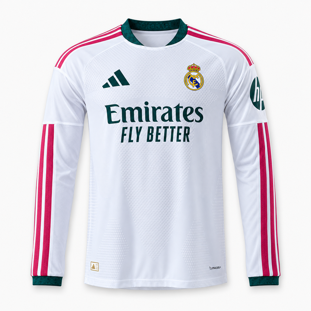 Real Madrid 2026/27 Home Player Long Sleeve Jersey - front view