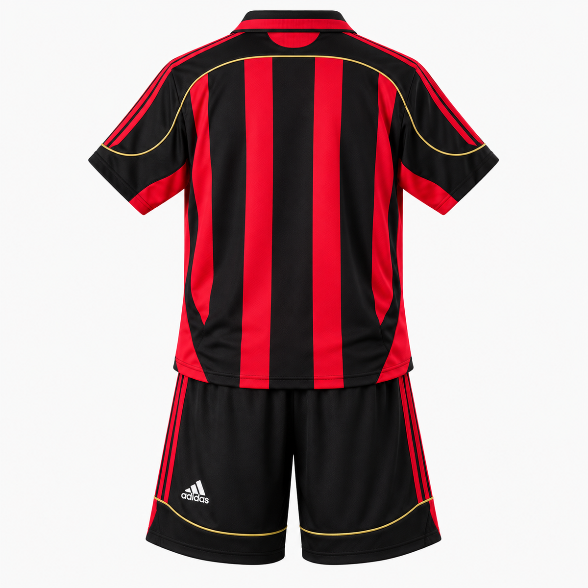 AC Milan 2006/07 Home Retro Kids Kit — back shirt and shorts