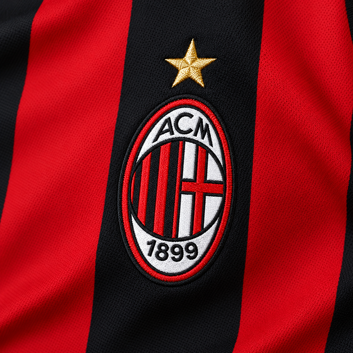 AC Milan 2006/07 Home Retro Kids Kit — crest and fabric detail
