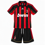 AC Milan 2006/07 Home Retro Kids Kit — front shirt and shorts