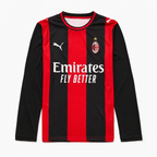 AC Milan 2026/27 Home Long Sleeve Jersey - front product view; AI-assisted background refinement