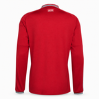 Manchester United 2026/27 Home Long Sleeve Jersey - back product view; AI-assisted background refinement
