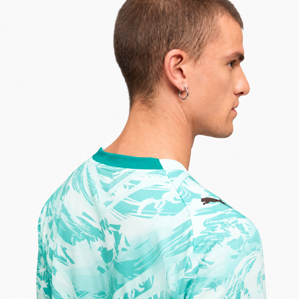 Portugal 2026 Away Jersey - shoulder-detail view with AI-assisted background adaptation from official reference