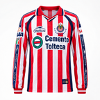 Chivas Guadalajara 1999/00 Home Long Sleeve Retro Jersey - Front view