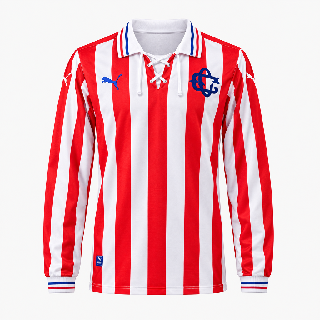 Chivas Guadalajara 2025/26 Special Edition Long Sleeve Retro Jersey - Front view
