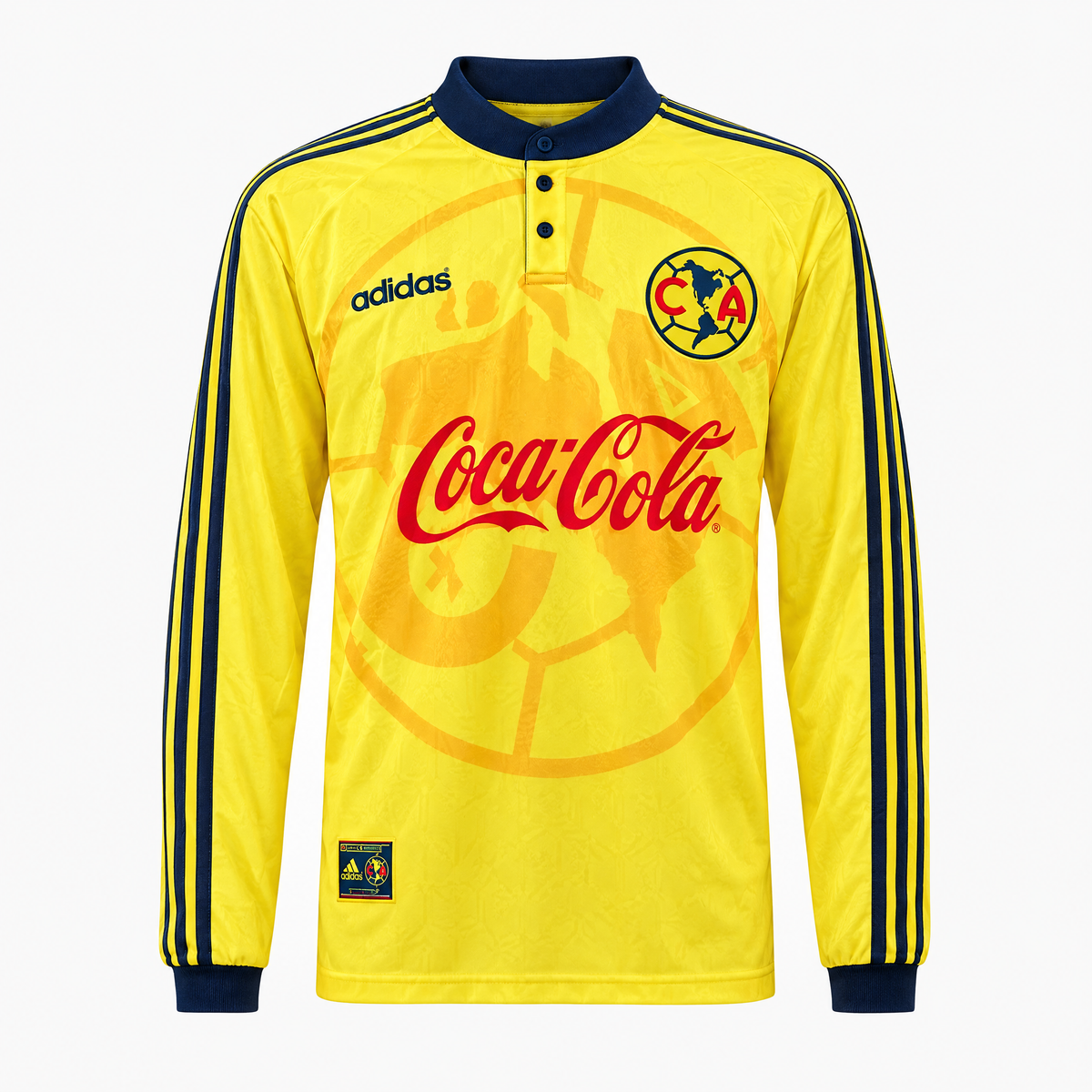 Club América 1997/98 Home Long Sleeve Retro Jersey - Front view