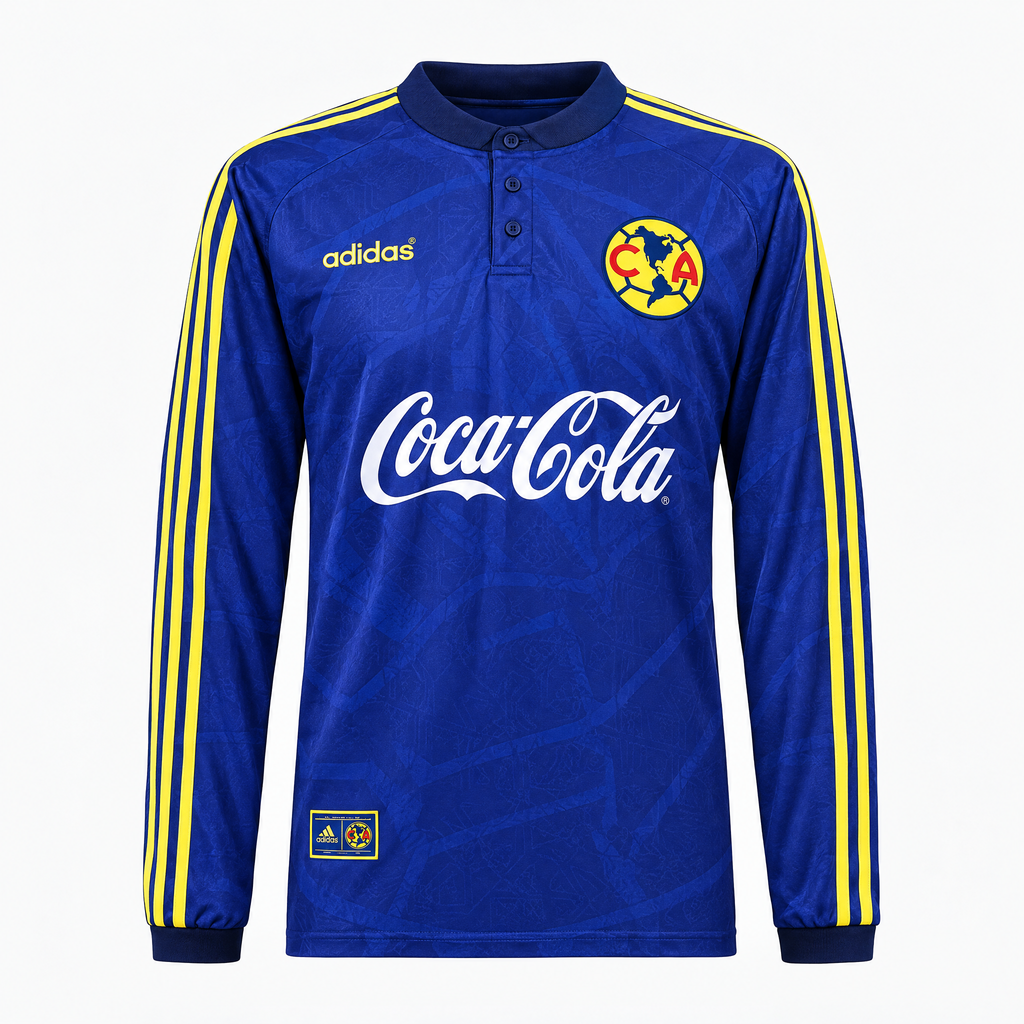 Club América 1997/98 Away Long Sleeve Retro Jersey - Front view