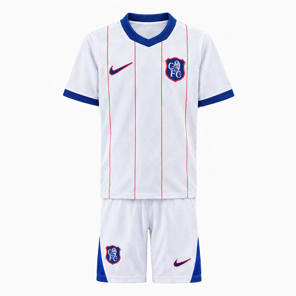 Chelsea 2026/27 Third Kids Kit - shirt and shorts front view