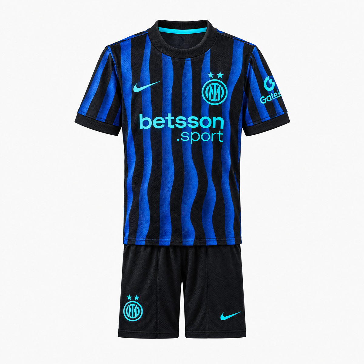 Inter Milan 2025/26 Home Kids Kit - shirt and shorts front view