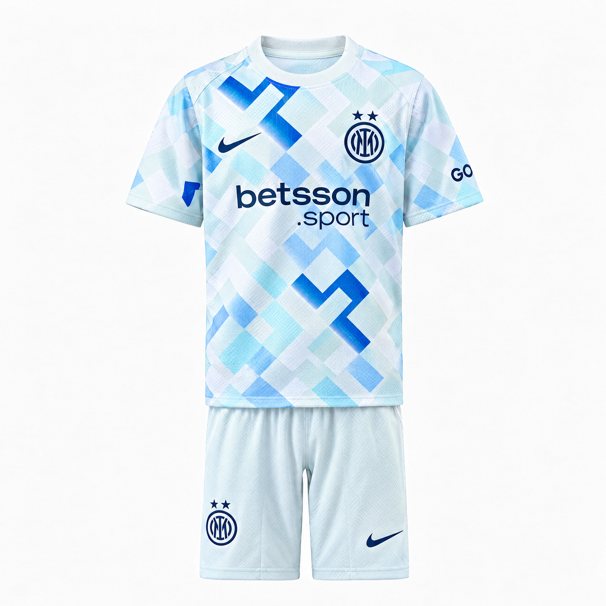 Inter Milan 2025/26 Away Kids Kit - shirt and shorts front view