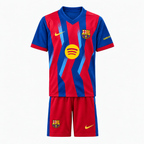 Barcelona 2025/26 Fourth Kids Kit - shirt and shorts front view